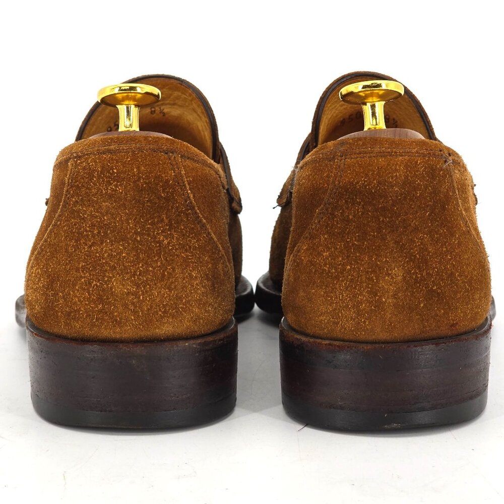 Harris 1913 Handmade Dress Shoes Mens size 8.5 Brown Suede Leather Penny Loafers - Picture 5 of 11